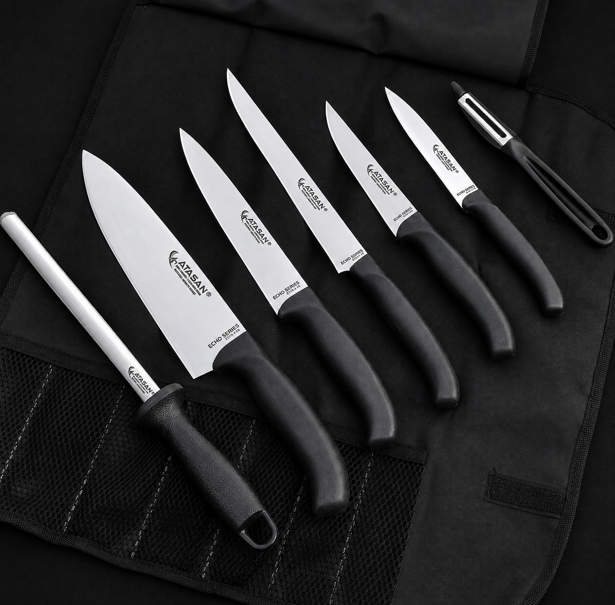 EKOSET1 Gastronomi Çantalı Echo Seri Bıçak Seti - Görsel 1