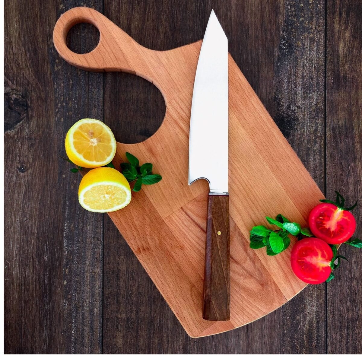 Ahşap Kabza Kiritsuke Şef Bıçağı - Görsel 2