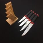 Ahşap Takozlu Soft Grip Seri 4'lü Bıçak Seti