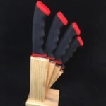 Ahşap Takozlu Soft Grip Seri 4'lü Bıçak Seti - Görsel 2