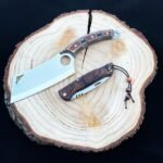 Verzalit Kabza Satır Model Şef Bıçağı - Sırttan Kilitli Yaylı Çakı - Görsel 4