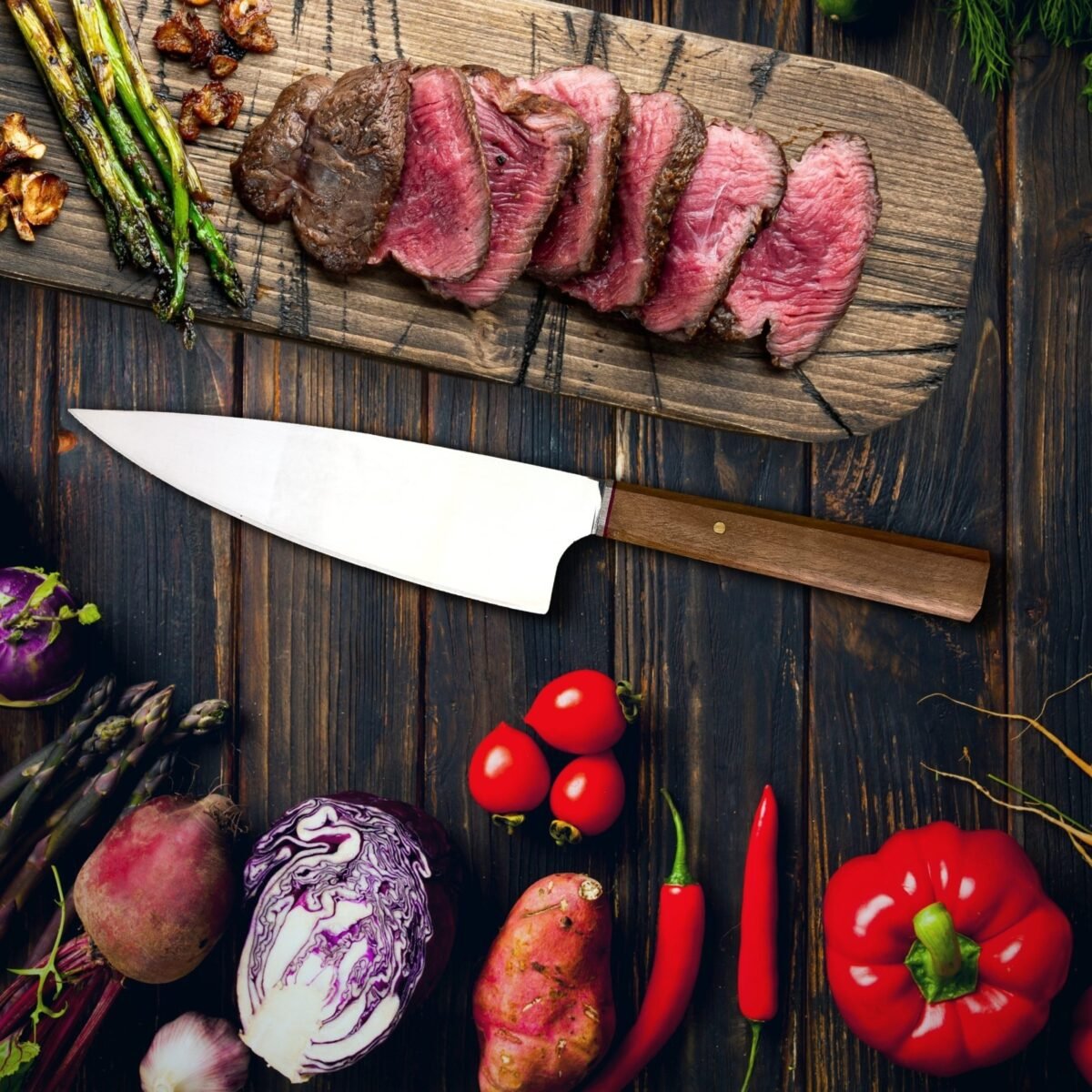 Ahşap Kabza Miyabi Şef Bıçağı - Görsel 3