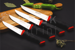 Ahşap Takozlu Soft Grip Seri 4'lü Bıçak Seti - Görsel 4