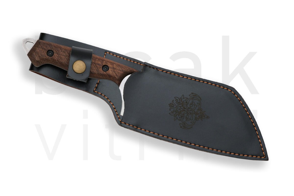 Ceviz Saplı Satır Model Şef, Kasap, Mutfak, Kamp, Piknik Bıçağı - Görsel 3