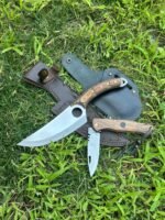 Verzalit Kabza Şef Bıçağı - Sırttan Kilitli Yaylı Çakı