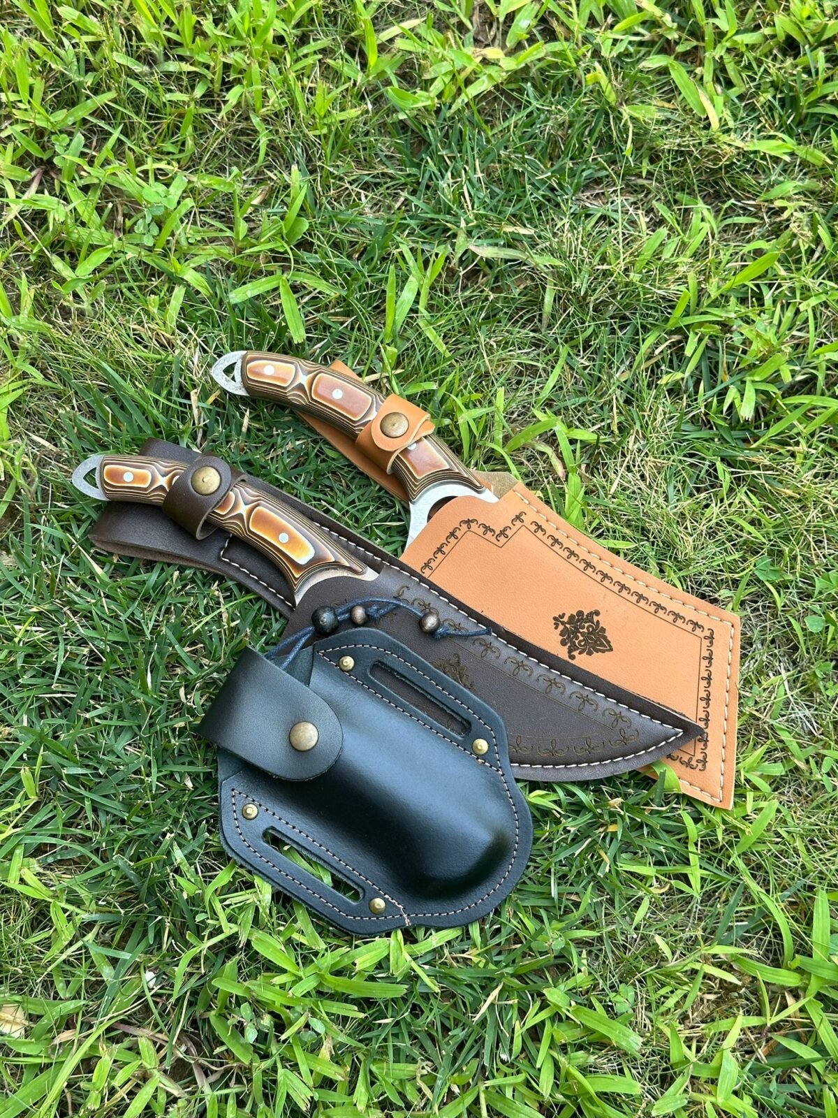 Verzalit Kabza Satır Model Şef Bıçağı – Verzalit Kabza Şef Bıçağı - Sırttan Kilitli Yaylı Çakı - Görsel 4