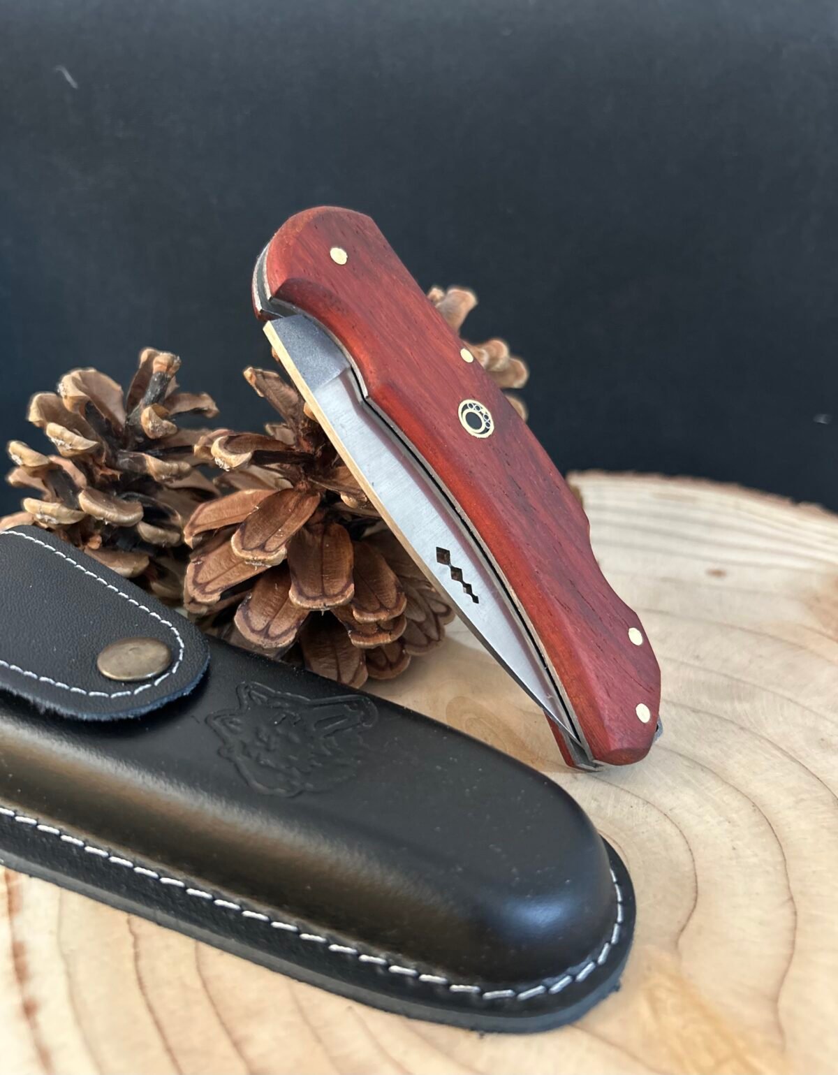 1 Sırttan Kilitli Paduk Saplı Yaylı Kamp Çakısı, Av Çakısı, Outdoor Çakı, Katlanır Çakı - Görsel 1