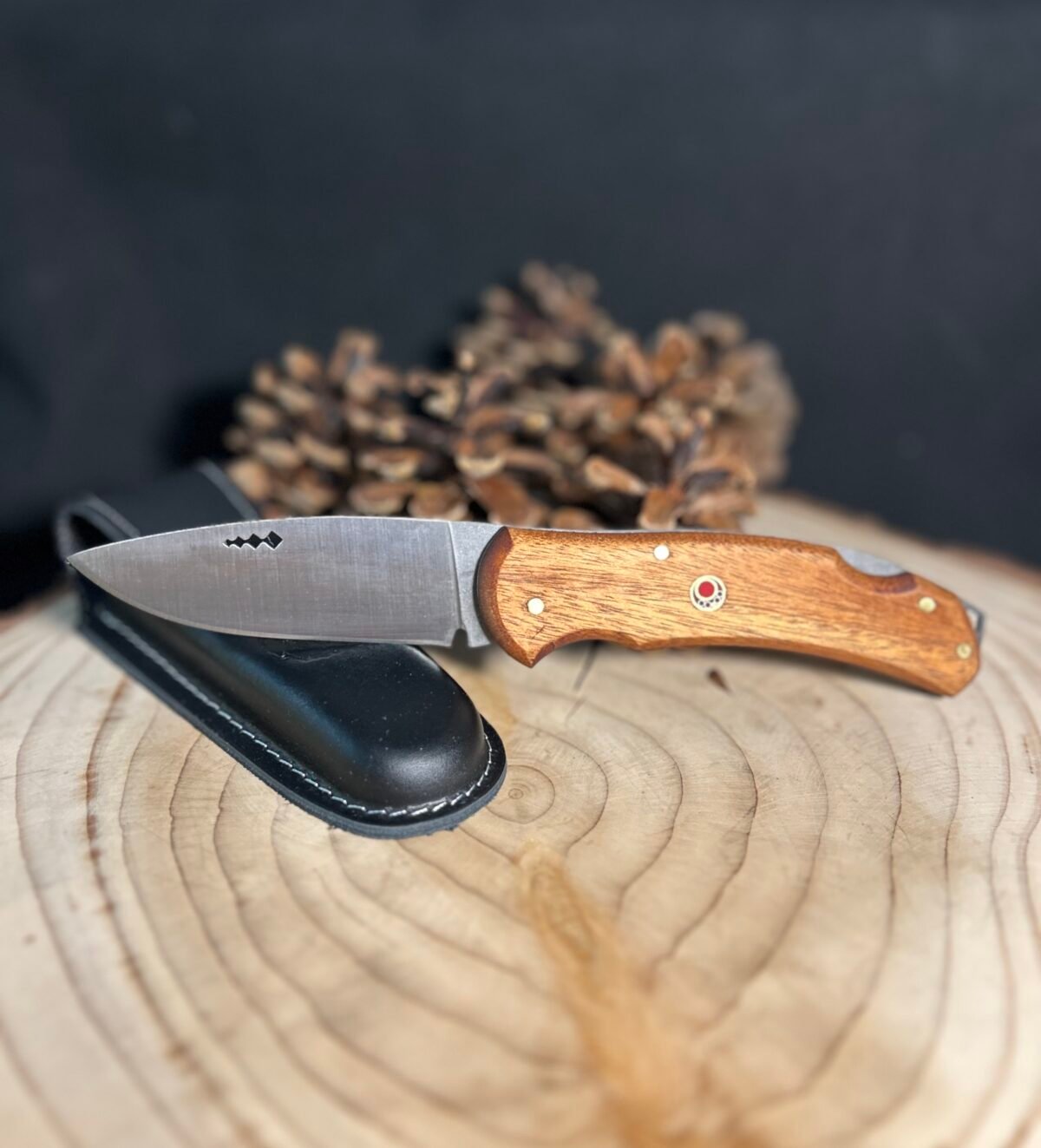 Sırttan Kilitli Sapelli Saplı Yaylı Kamp Çakısı, Av Çakısı, Outdoor Çakı, Katlanır Çakı - Görsel 3