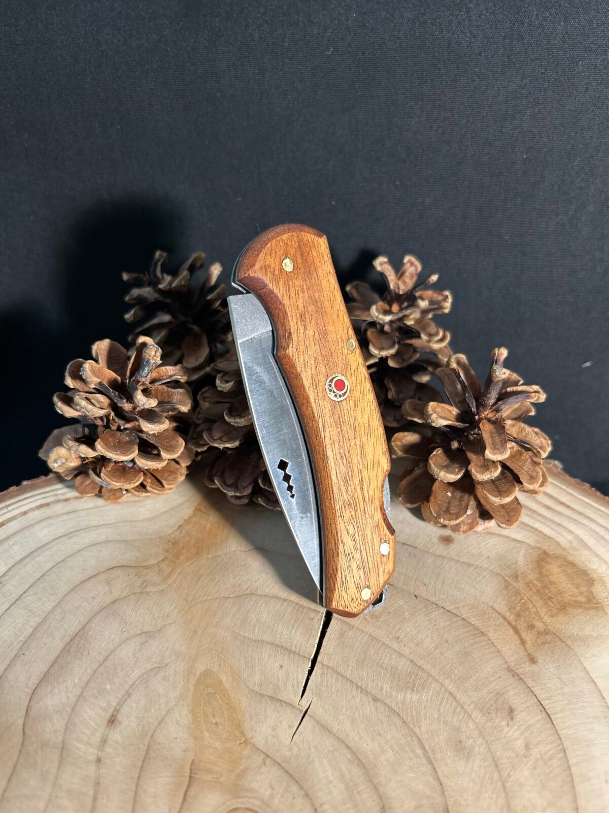 Sırttan Kilitli Sapelli Saplı Yaylı Kamp Çakısı, Av Çakısı, Outdoor Çakı, Katlanır Çakı - Görsel 4