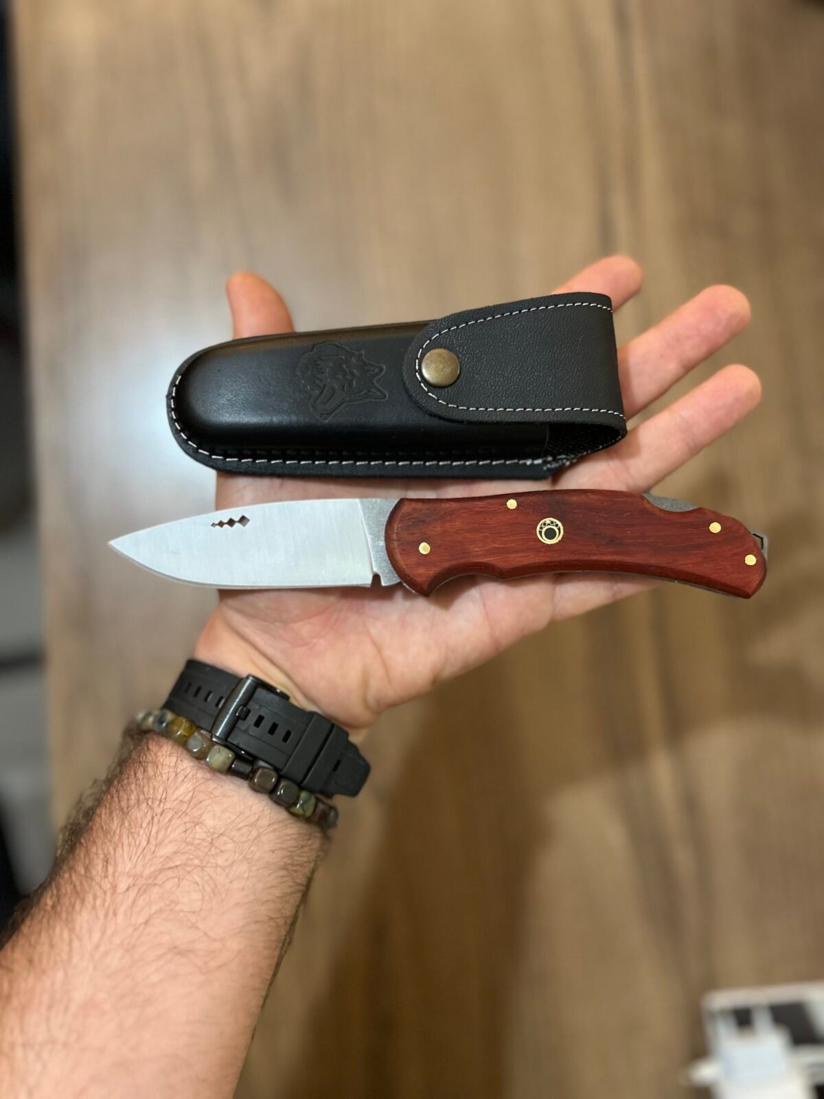 Sırttan Kilitli Paduk Saplı Yaylı Kamp Çakısı, Av Çakısı, Outdoor Çakı, Katlanır Çakı - Görsel 6