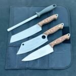 Verzalit Kabza Özel Üretim Çantalı Bıçak Seti