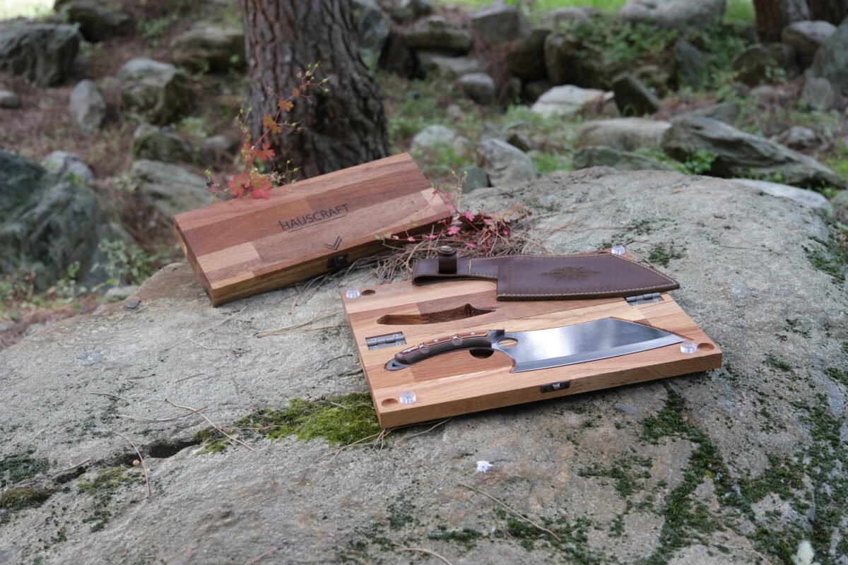 Ahşap Kamp Kutusu, Kampçı Hediye Seti, Outdoor Saklama Kutusu, Verzalit Kabza Almazan Model Kamp Bıçağı - Görsel 4